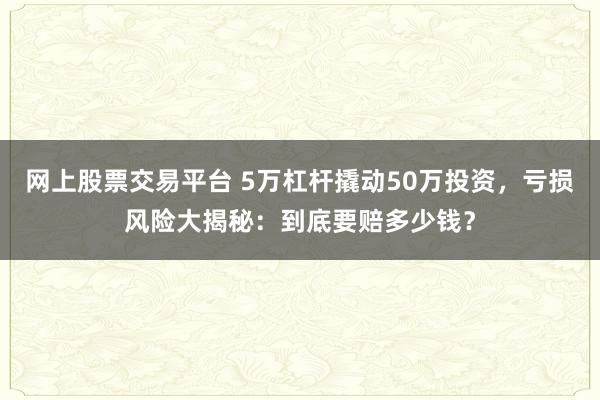 網上股票交易平臺 5萬杠桿撬動50萬投資，虧損風險大揭秘：到底要賠多少錢？