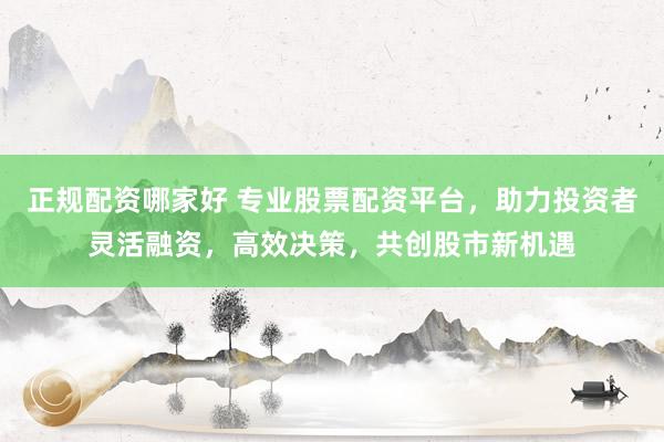 正規(guī)配資哪家好 專業(yè)股票配資平臺,助力投資者靈活融資,高效決策,共創(chuàng)股市新機遇